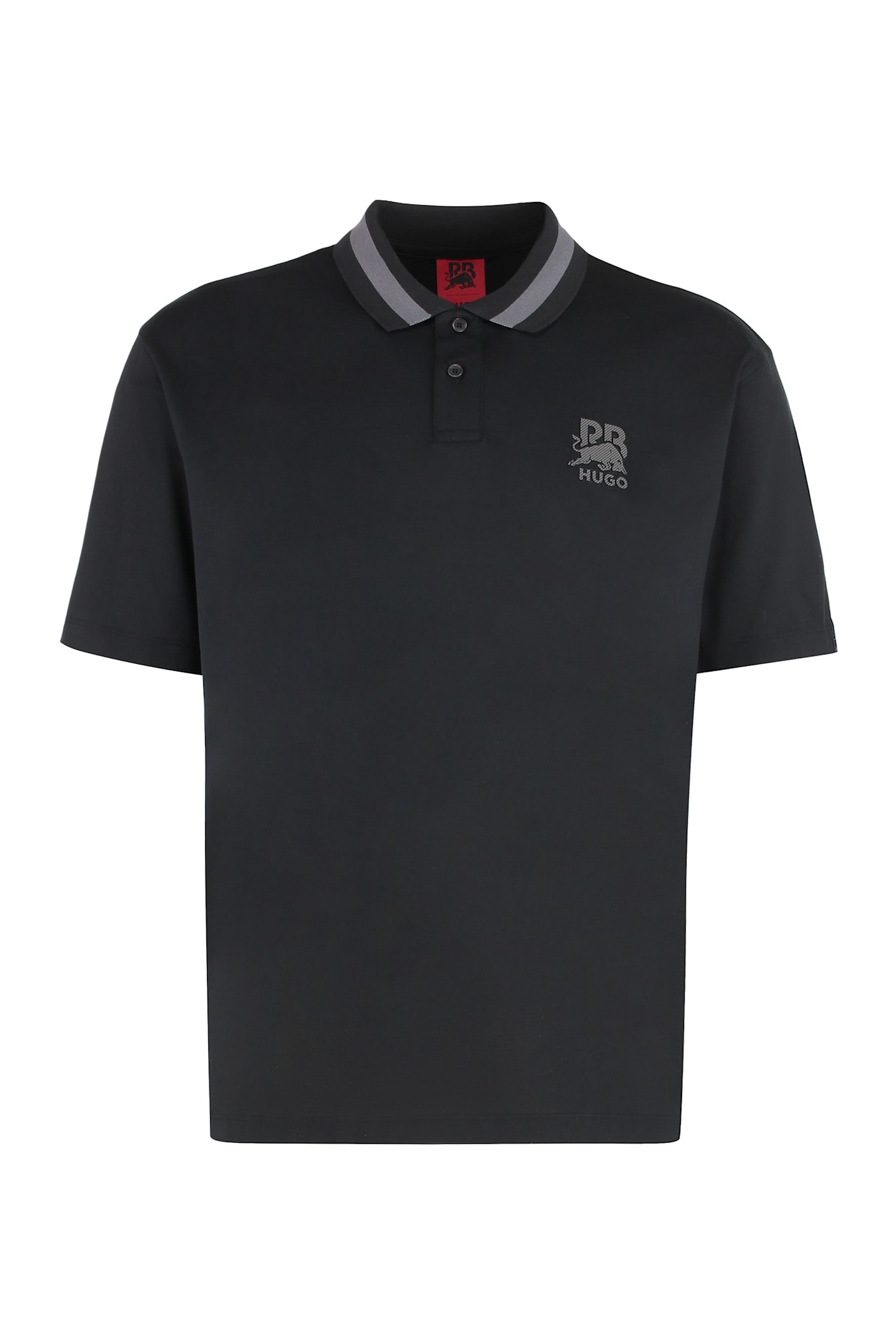 Hugo Boss Cotton-piqué Polo Shirt In Black