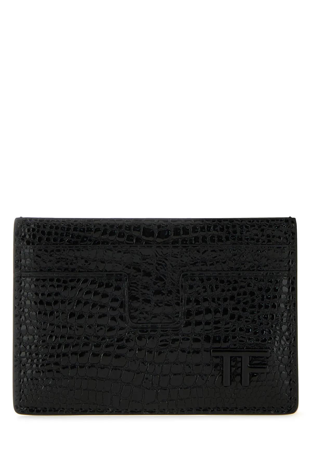 Shop Tom Ford Black Leather Card Holder