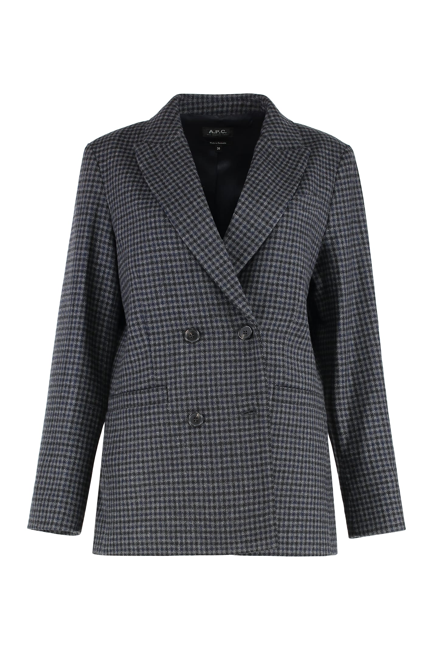 Apc Lucy Double Breasted Blazer In Black