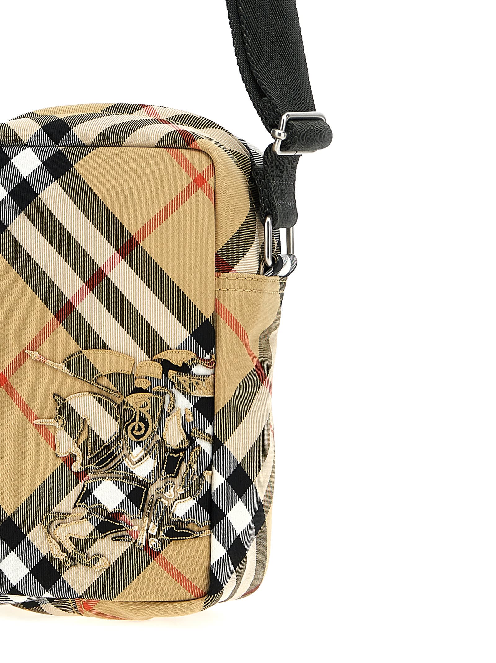 Shop Burberry Check Smartphone Holder In Beige