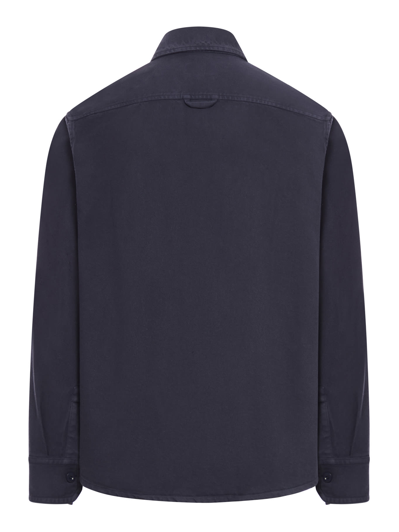 Shop Apc Surchemise Basile Brodee Poitrine In Iak Dark Navy