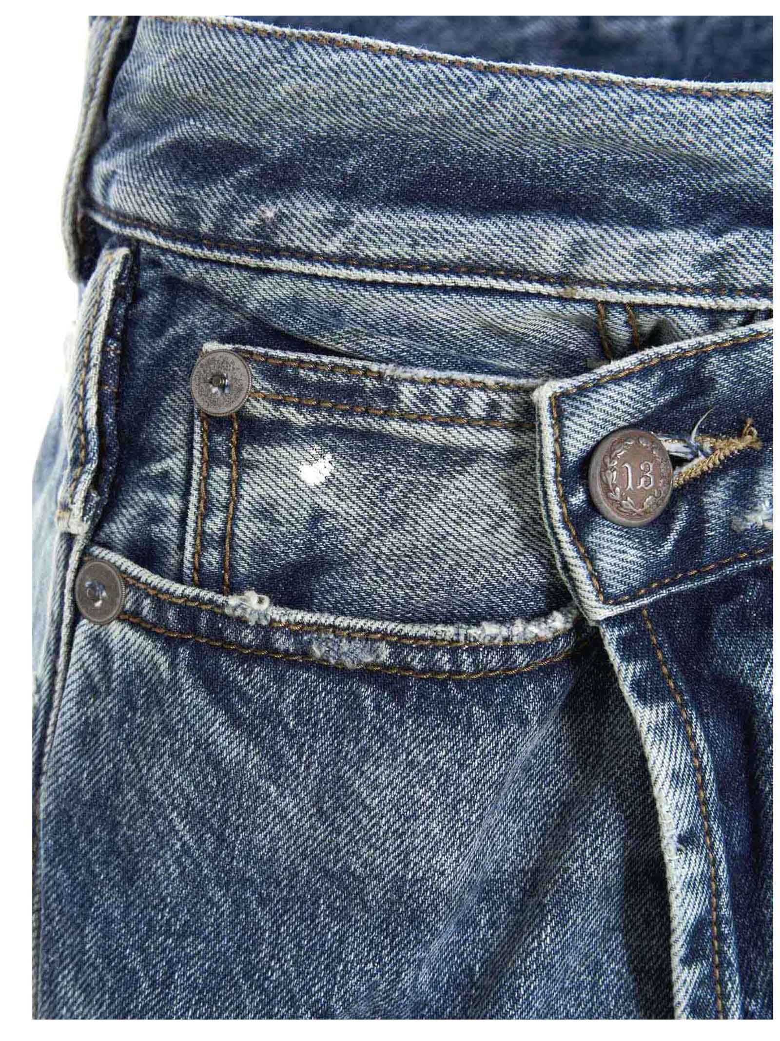 Shop R13 Jeans Cross Over In Blue