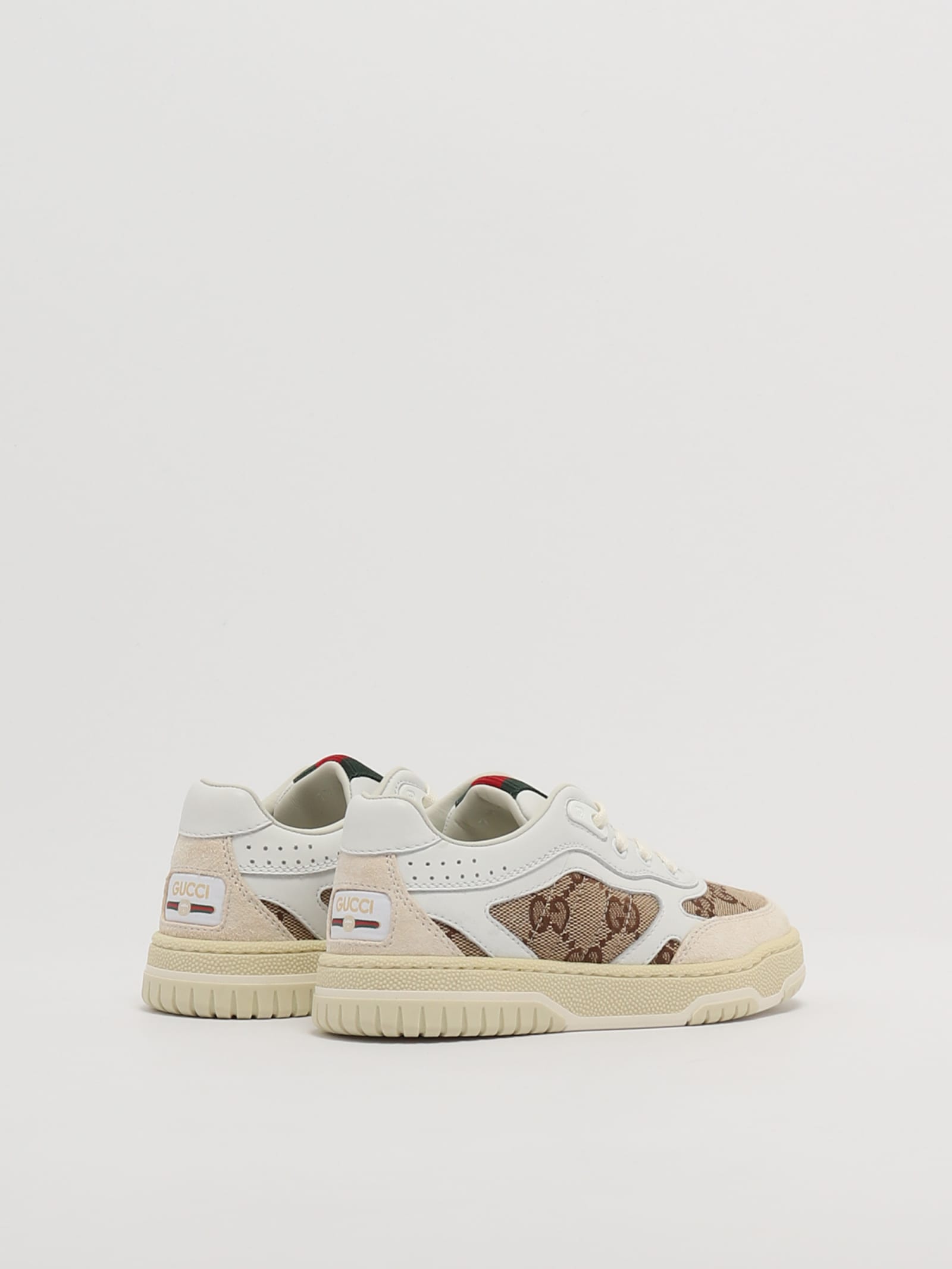 Shop Gucci Sneakers Sneaker In Bianco-beige