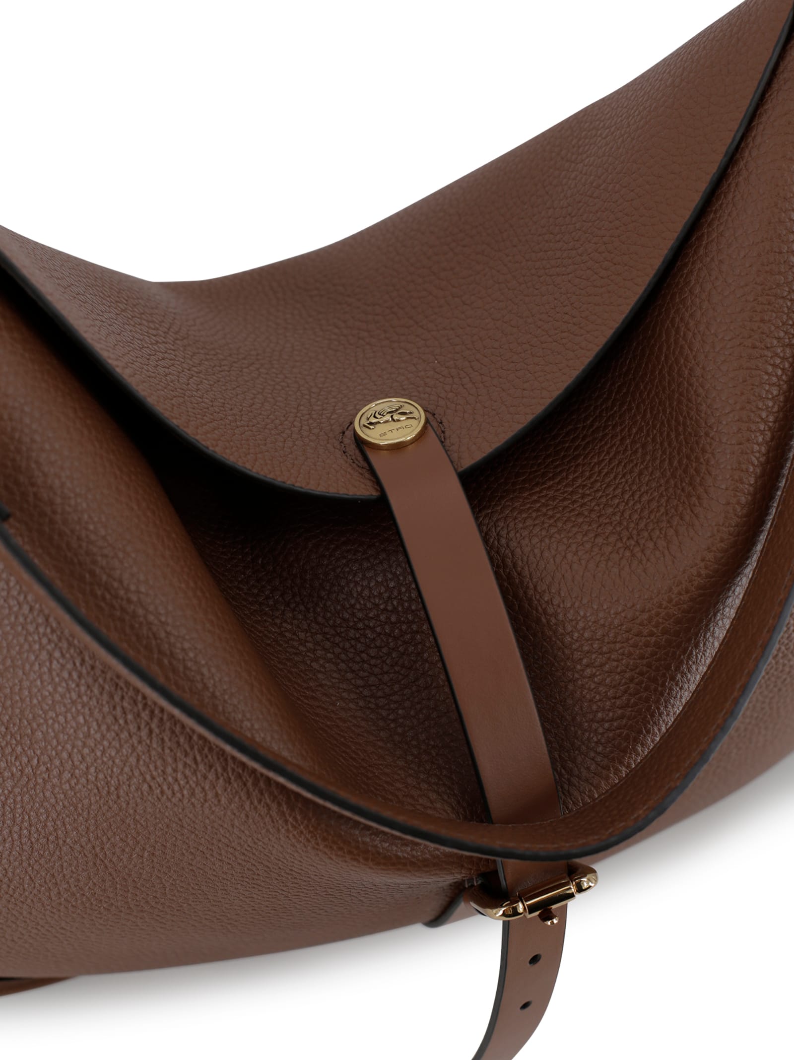 Etro Hammered Calfskin Handbag In Brown