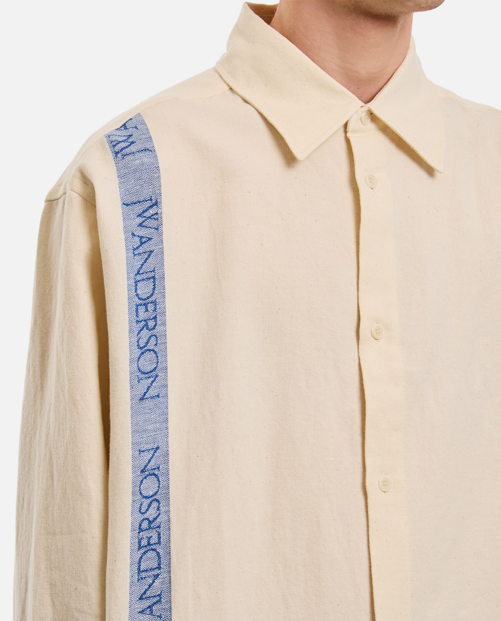 Shop Jw Anderson Tea Towel Oversized Shirt In White