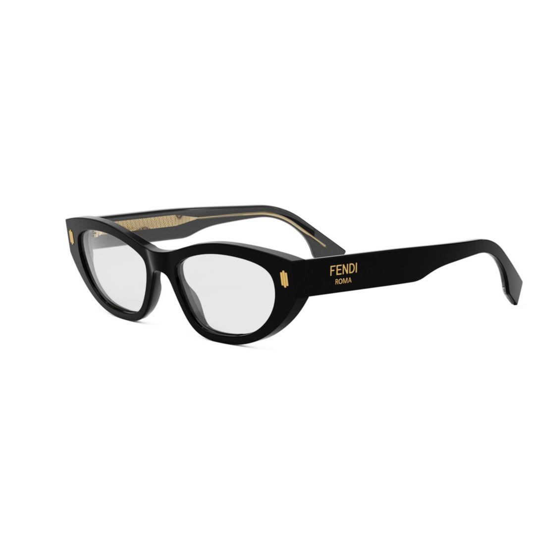 Fendi Black Roma Glasses In 001 - Black