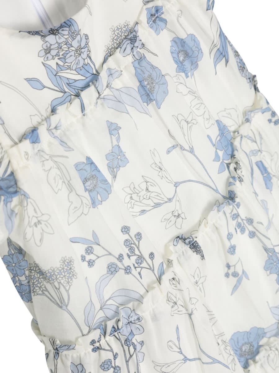 Miss Blumarine Floral-print Ruffled Dress In Multicolour