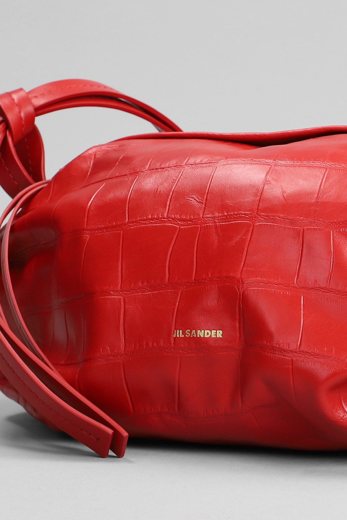 Shop Jil Sander Shoulder Bag In Red Leather