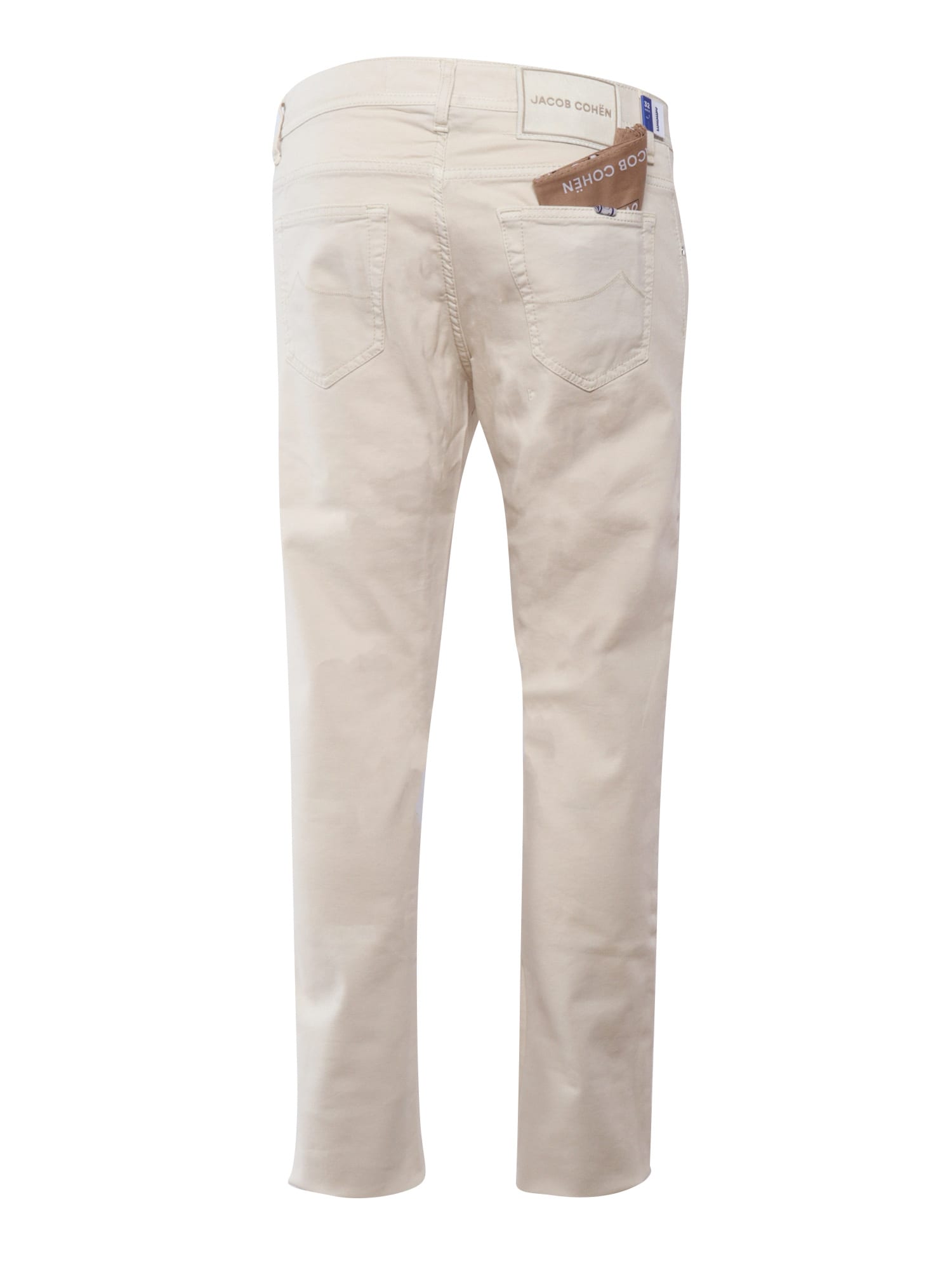 Jacob Cohen Straight Leg Twill Trousers With Multiple Pockets In White
