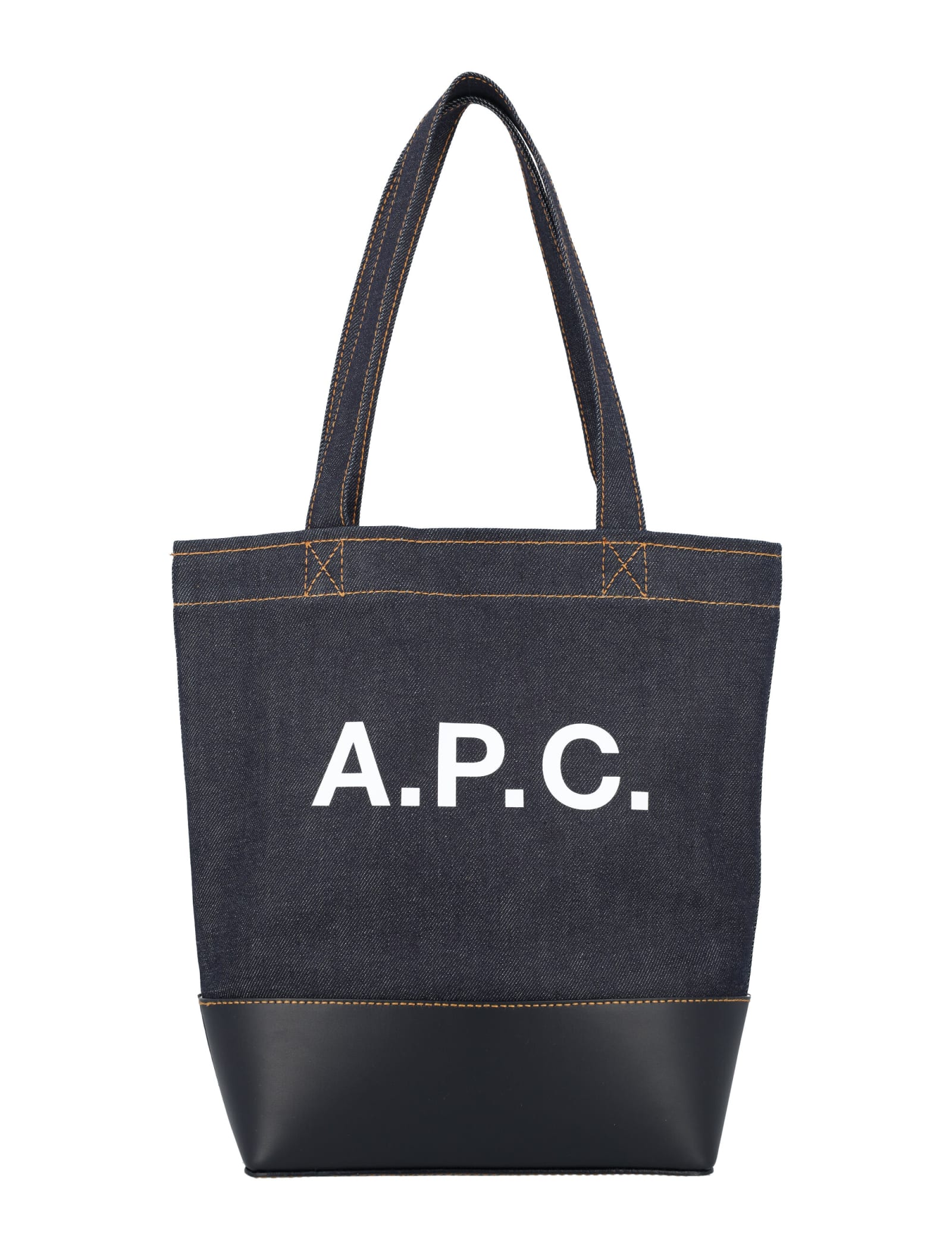 Shop Apc Axelle Small Tote Bag In Dark Navy
