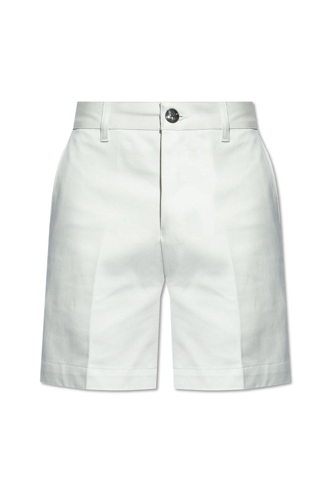 Shop Ami Alexandre Mattiussi Paris Ami De Coeur Motif Chino Shorts In White