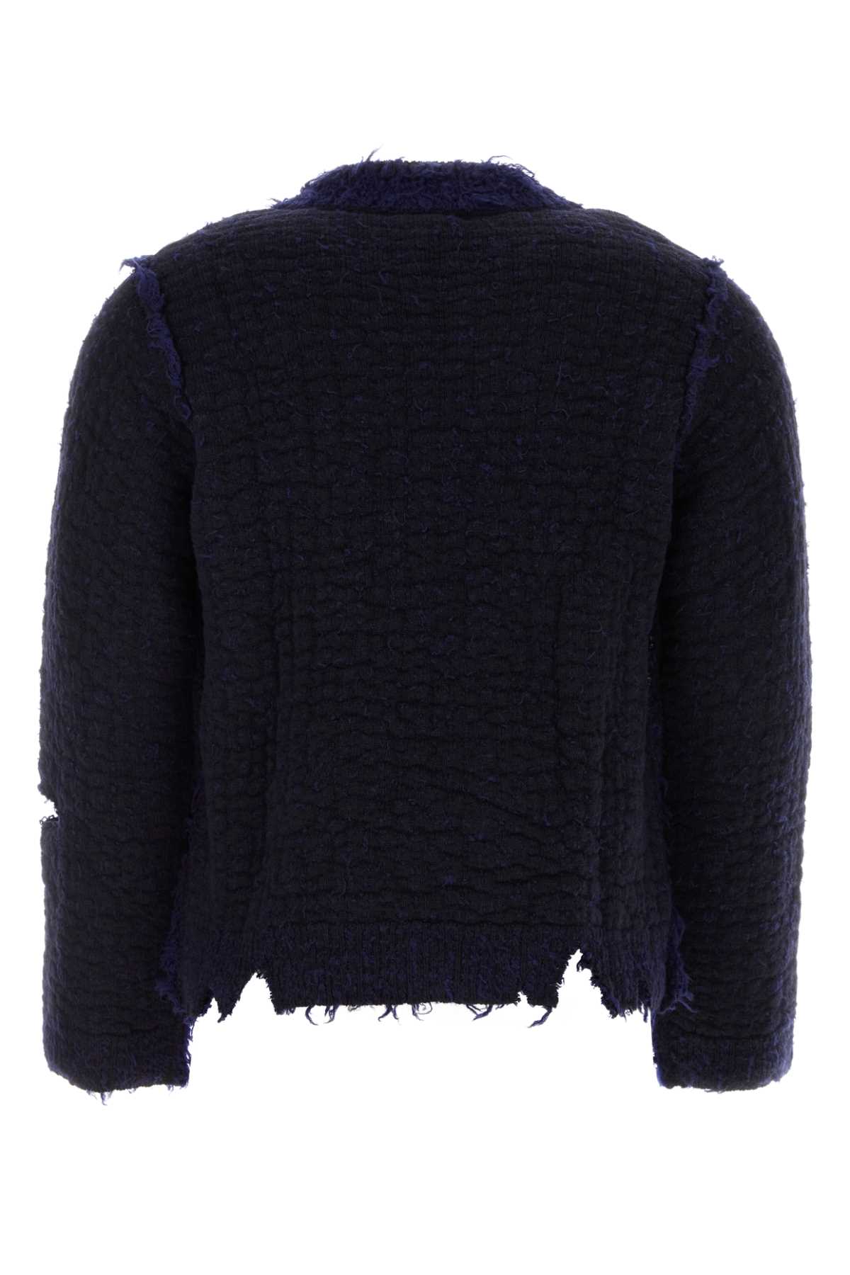 Namacheko Two-tone Wool Blend Sweater In Navy