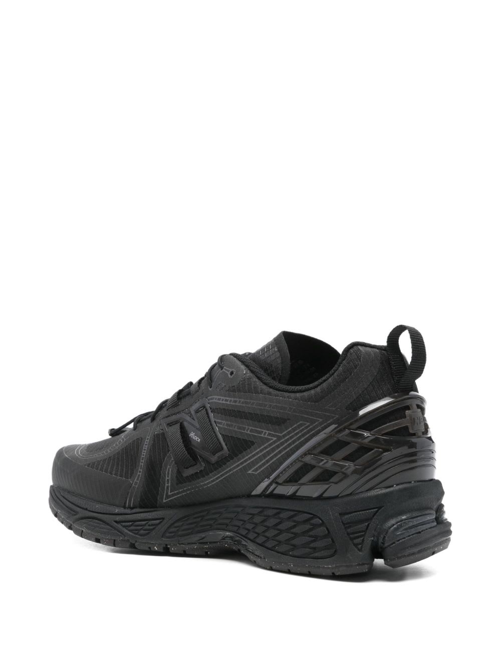 New Balance Mens Triple Black 1906 Brand-patch Leather And Mesh Low-top Trainers