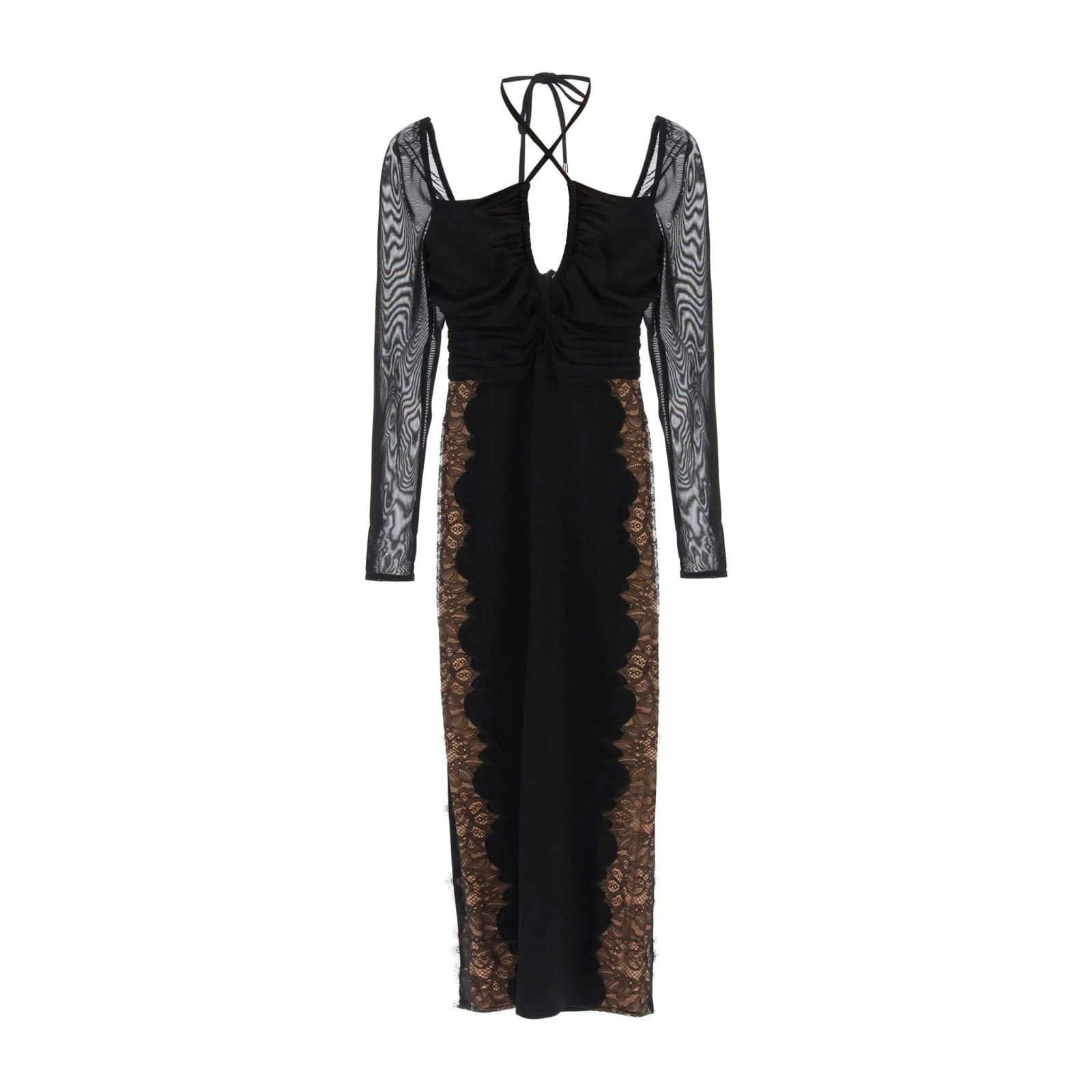SELF-PORTRAIT LACE TRIM DRESS 
