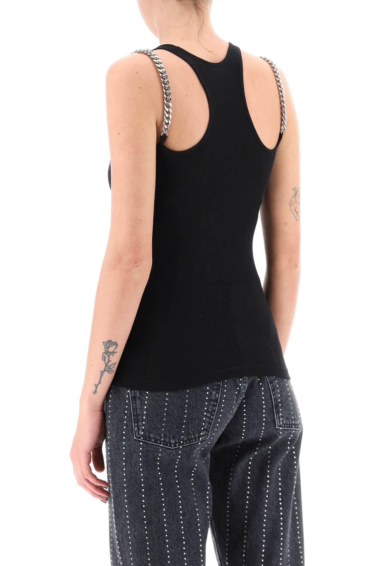 Shop Stella Mccartney Falabella Top In Black