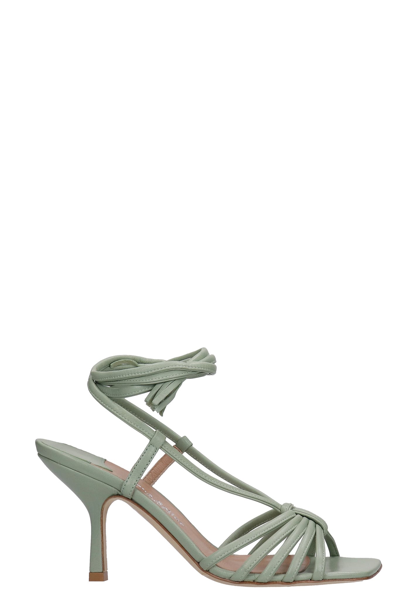 The Seller Sandals In Green Leather