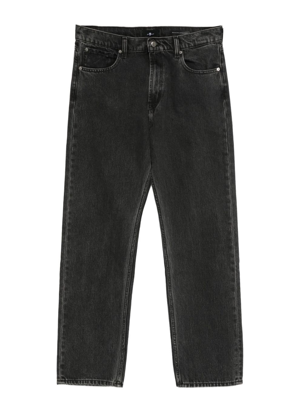 7 For All Mankind 7 For All Man Kind Black Cotton Denim In Gray