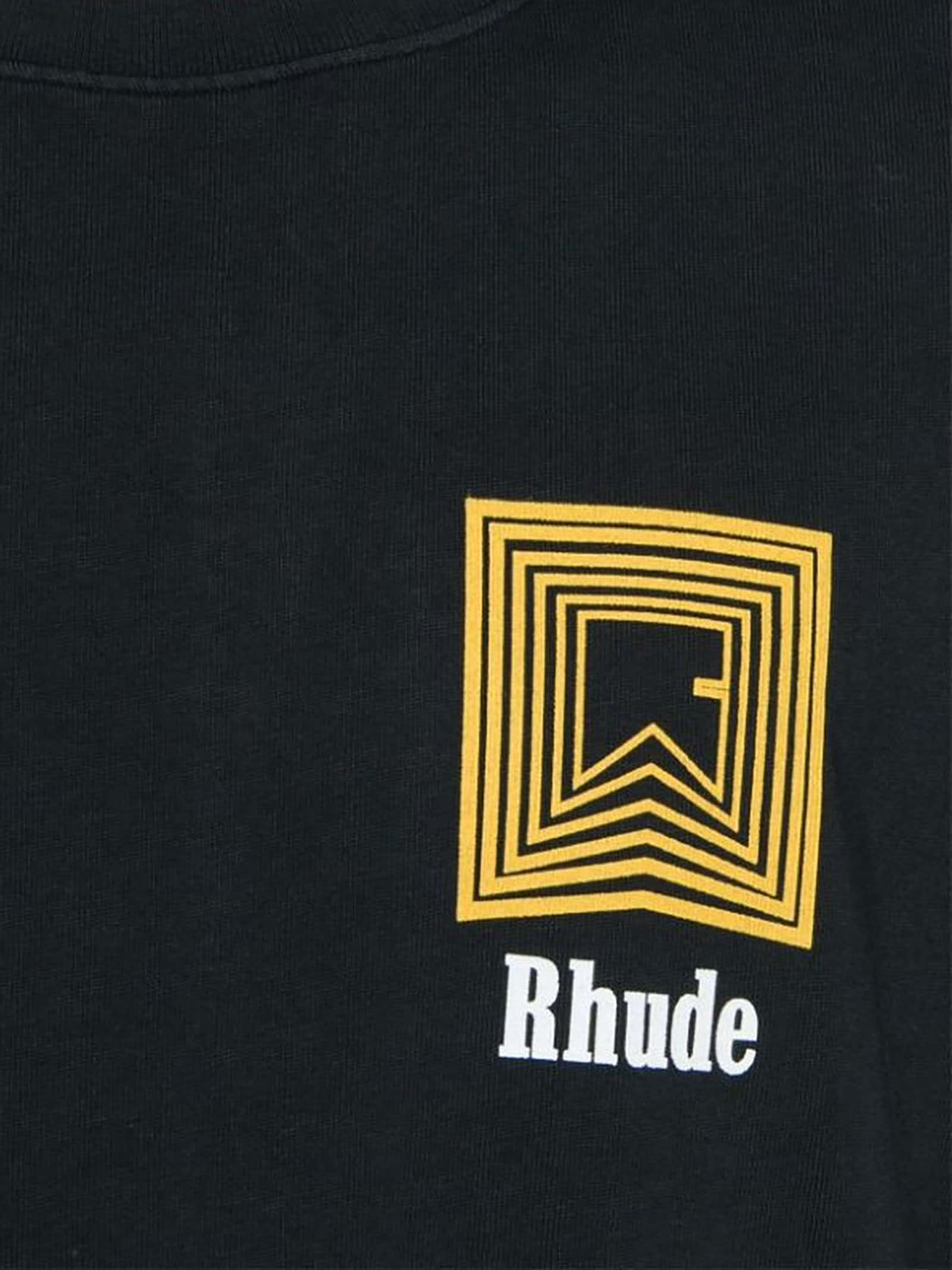 Shop Rhude T-shirts And Polos Blue In Nero