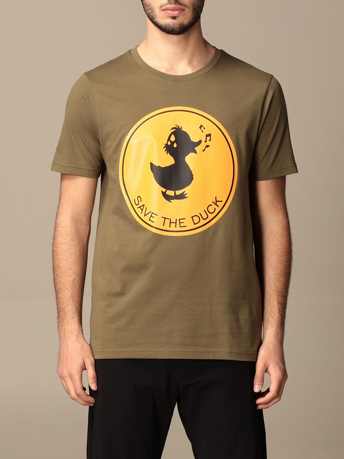 Save The Duck T-shirt Save The Duck Cotton T-shirt With Big Print