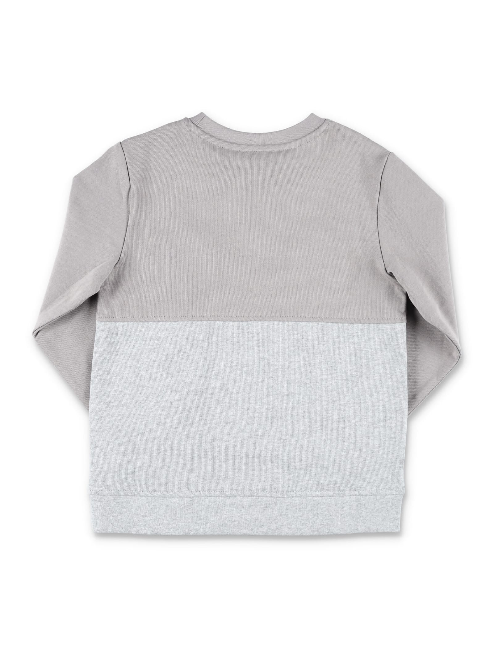 Shop Stella Mccartney Shark Face Colourblock Sweatshirt In Grey