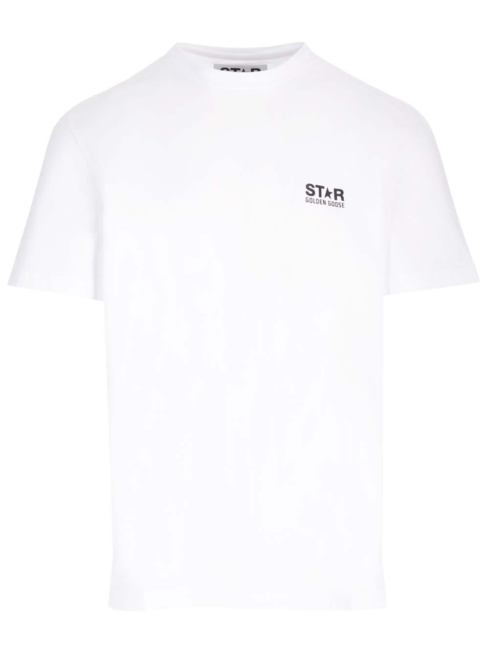 Shop Golden Goose Logo T-shirt In Optic White/black
