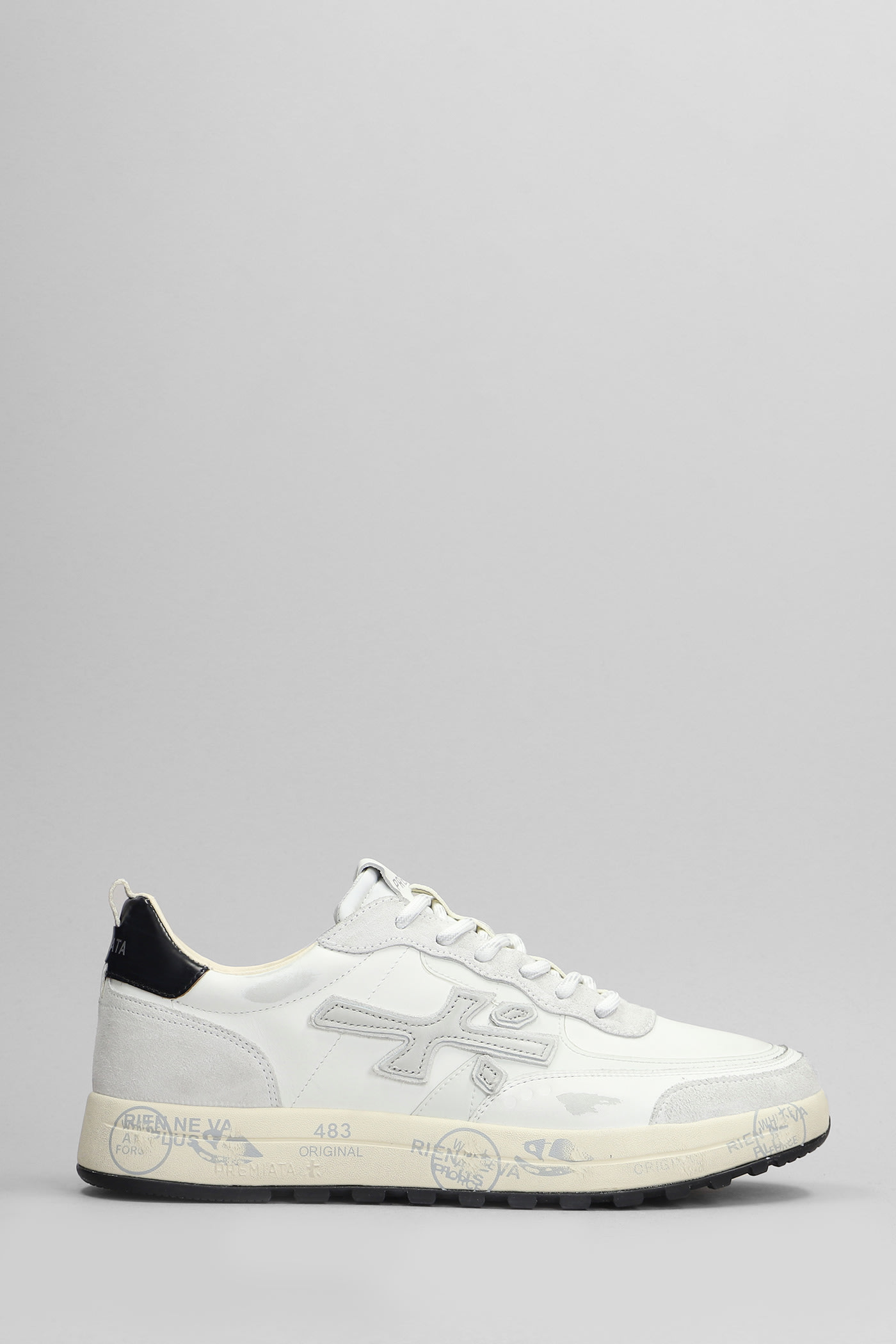 Shop Premiata Nous Sneakers In White Leather