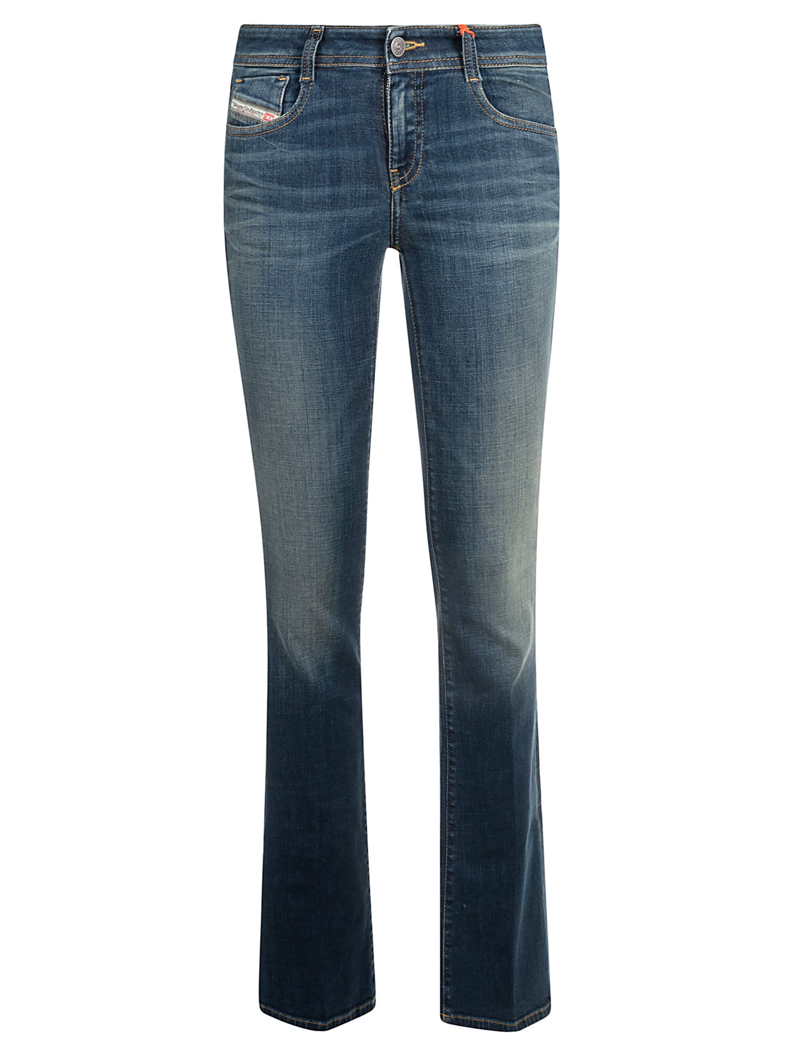 Flared Leg Fitted Jeans