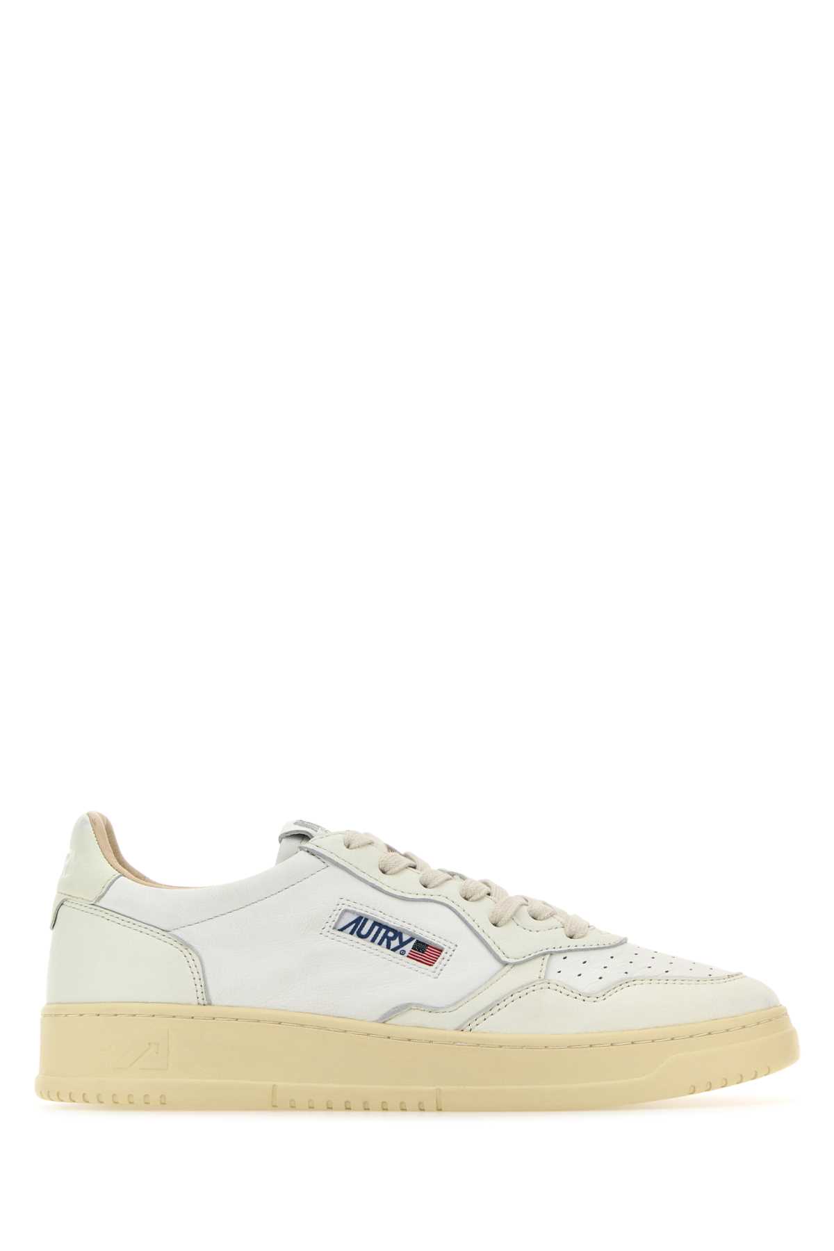 White Leather Medalist Sneakers