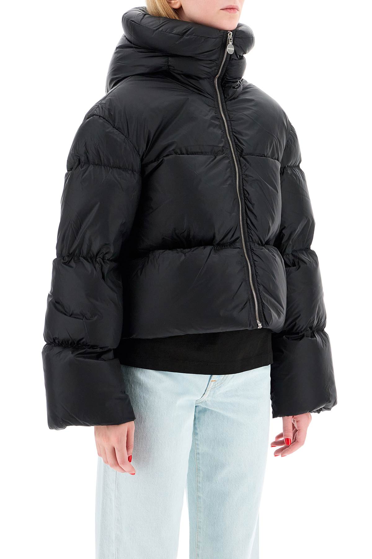 Shop Ienki Ienki Hooded Kenny J Boxy Down Jacket In Black (black)