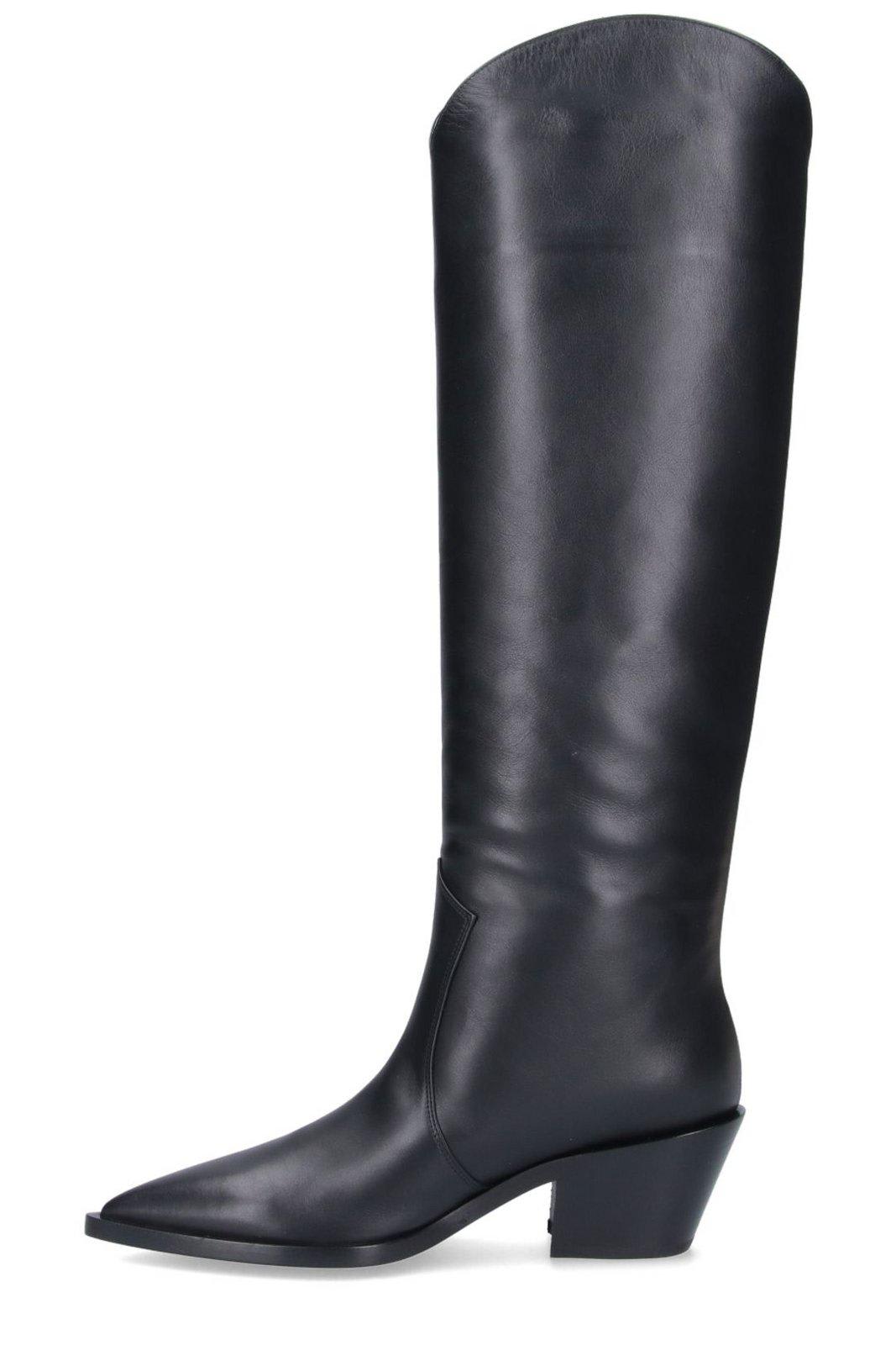 Shop Gianvito Rossi Denver Knee-length Boots In Black Nero