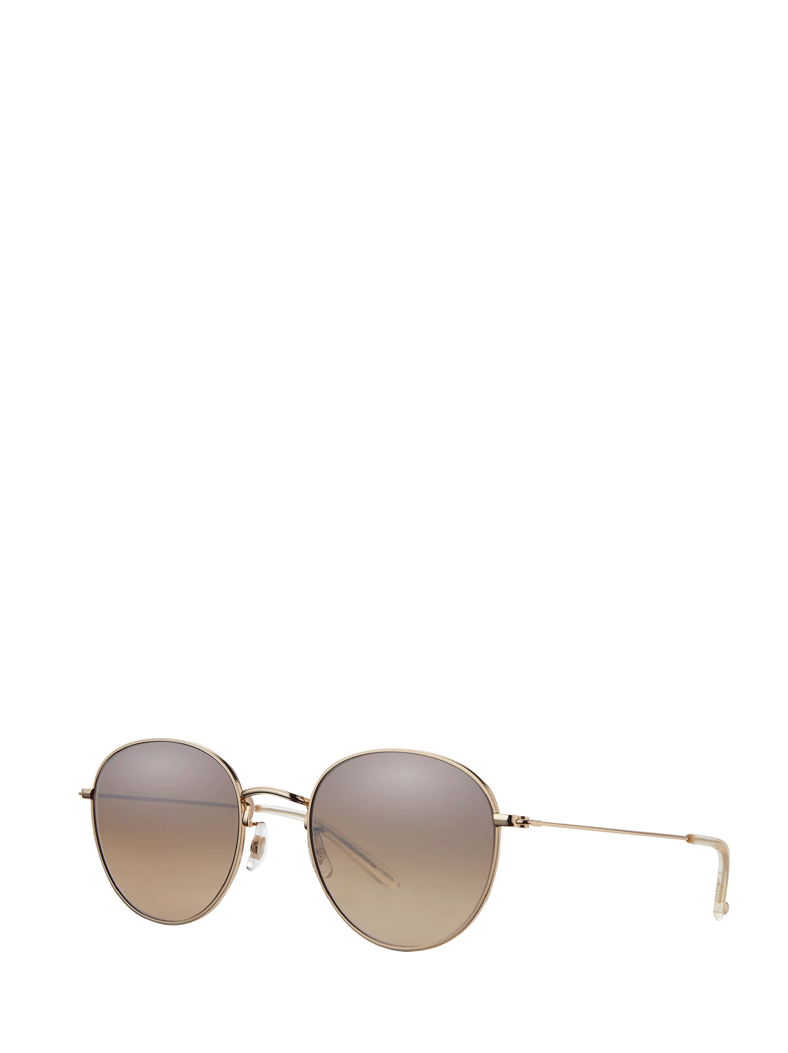 Shop Garrett Leight Paloma M Sun Gold-pure Glass/semi-flat Brown Layered Mirror Sunglasses