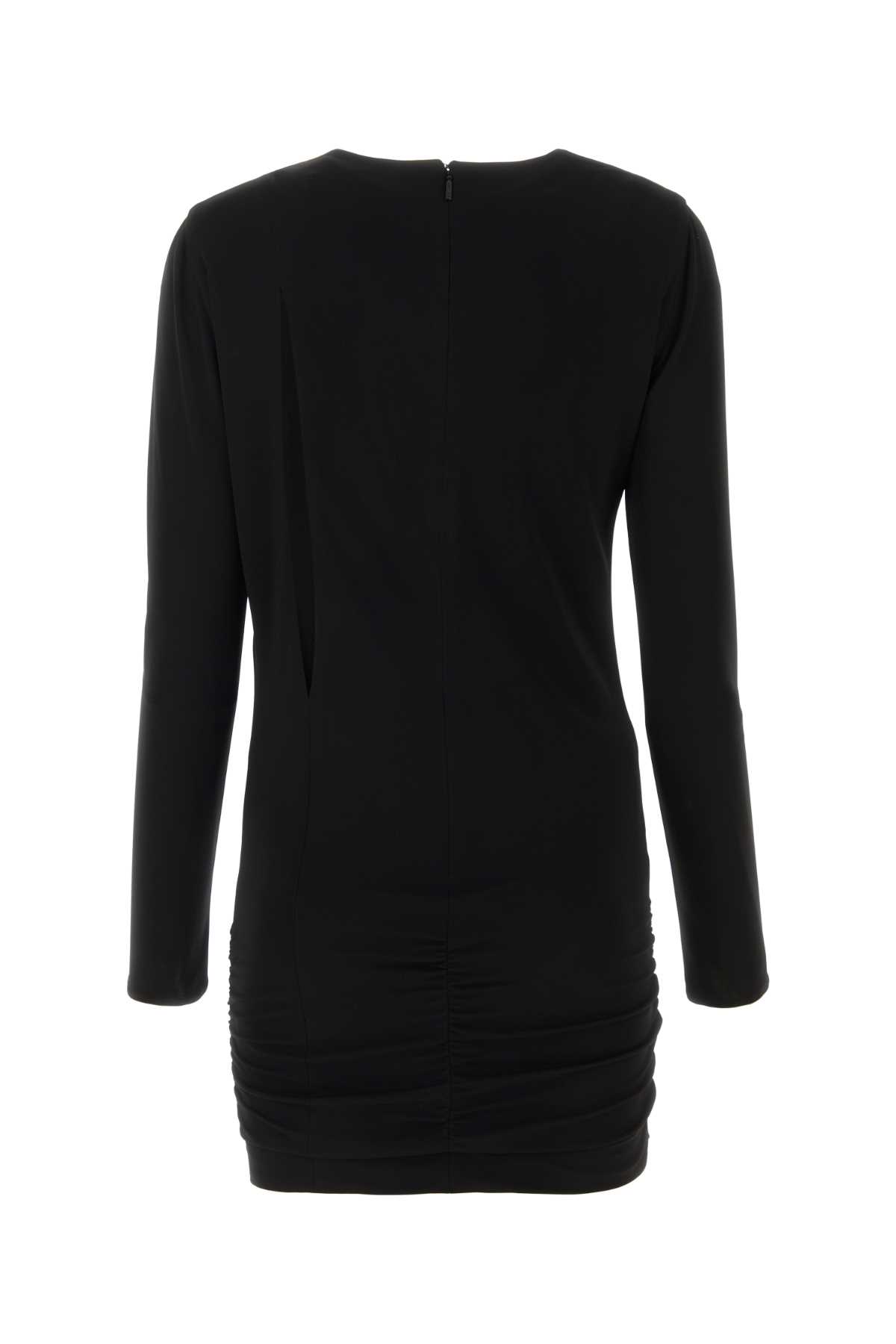 Shop Versace Black Stretch Viscose Mini Dress