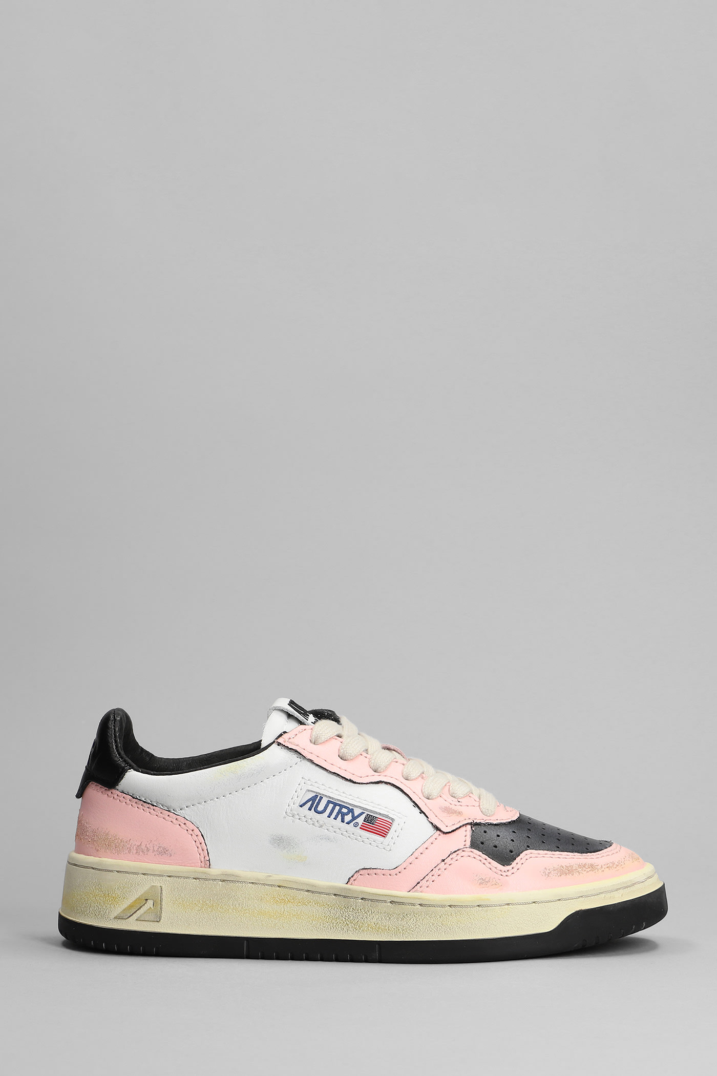 Autry Sup Vint Sneakers In Rose-pink Leather