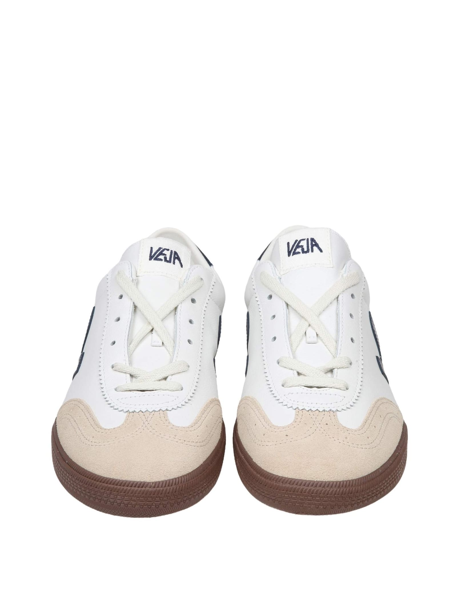 Veja Multicolor Suede And Fabric Volley Sneakers In White