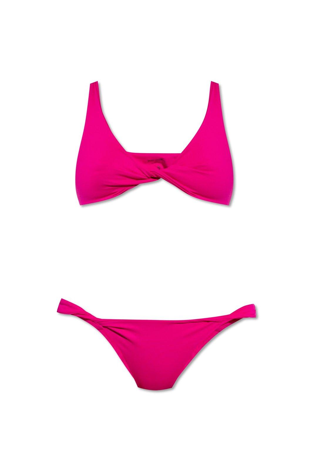 Shop Attico Logo Plaque Bikini Set In Pink