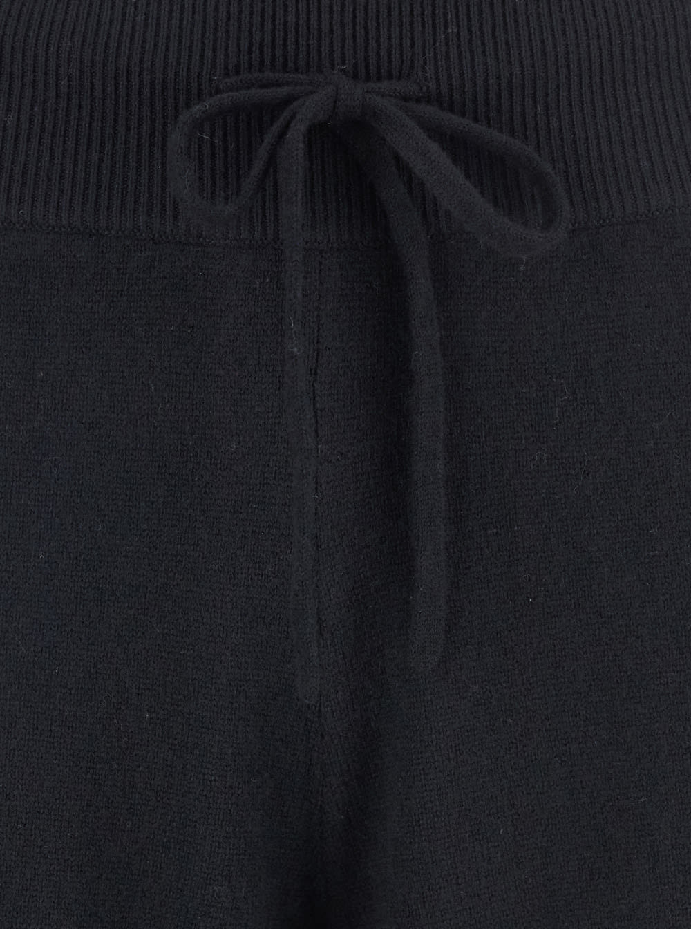Lisa Yang Sofi Black Pants With Elastic Drawstring Waist In Cashmere Woman In Black