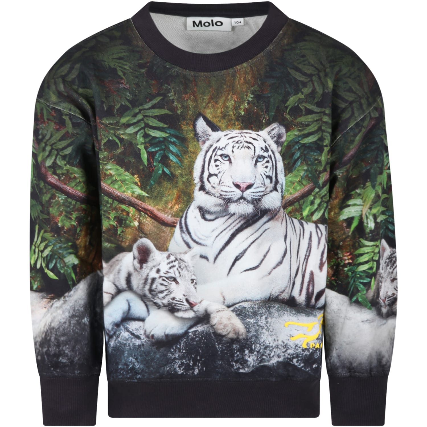 Molo Black Sweatshirt For Kids With Tigers