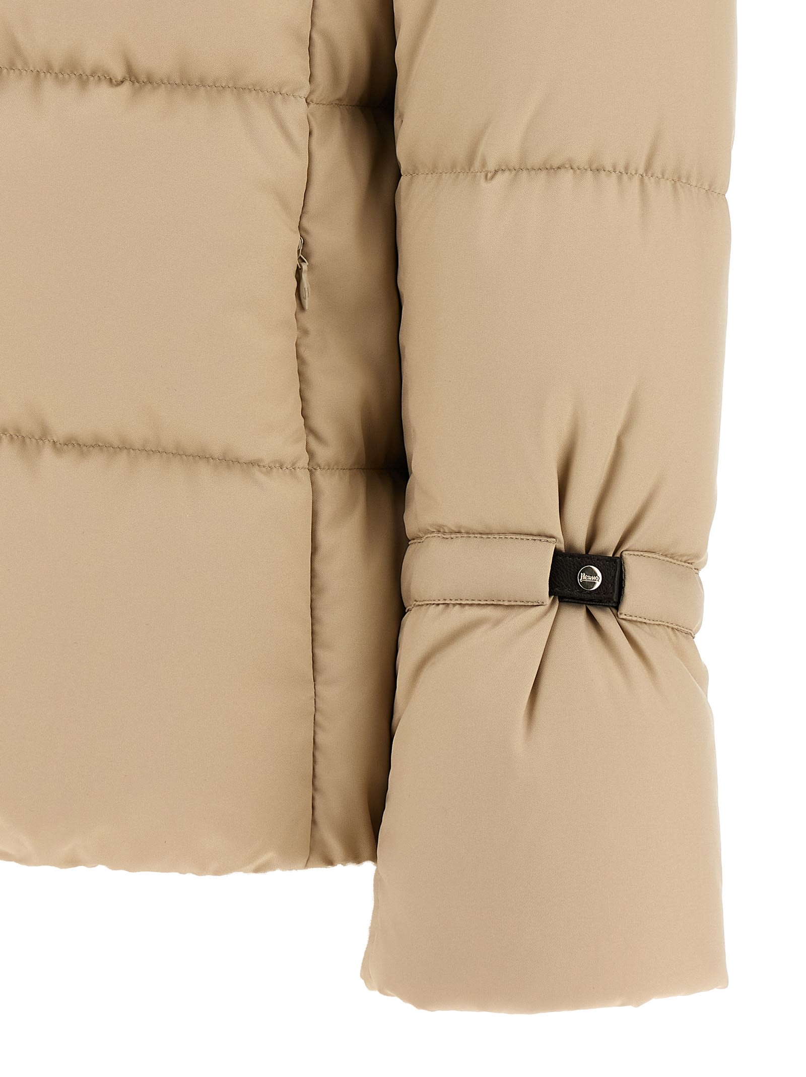 Herno Quilted High-neck Puffer Jacket In Neutral