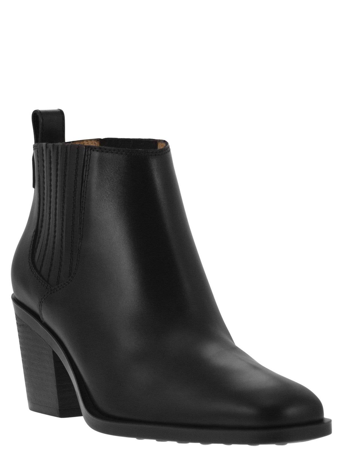 Shop Tod's T-logo Ankle Boots Tods In Black