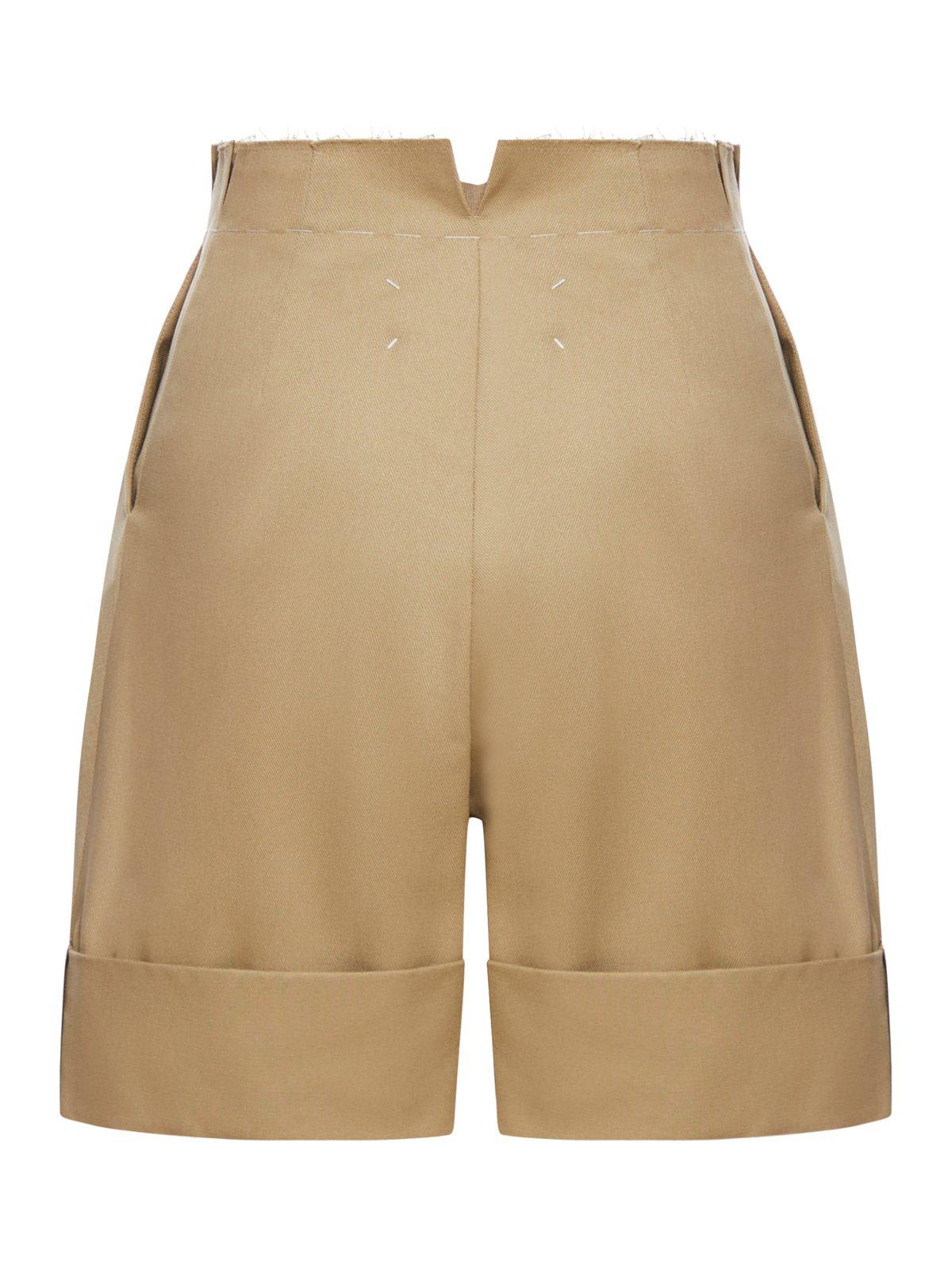 Shop Maison Margiela High-rise Shorts In Beige (beige)