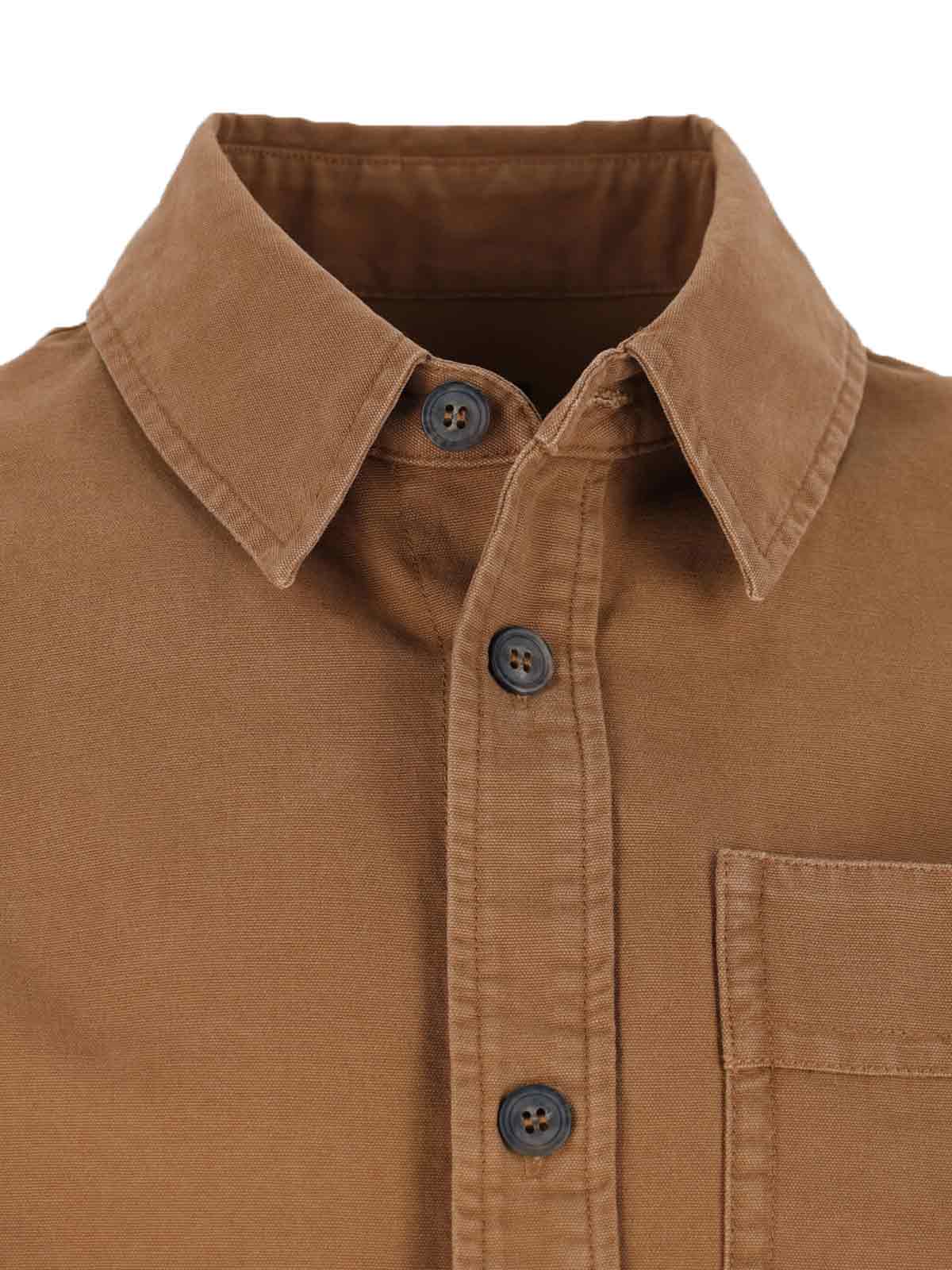 Apc Basile Shirt In Marrone