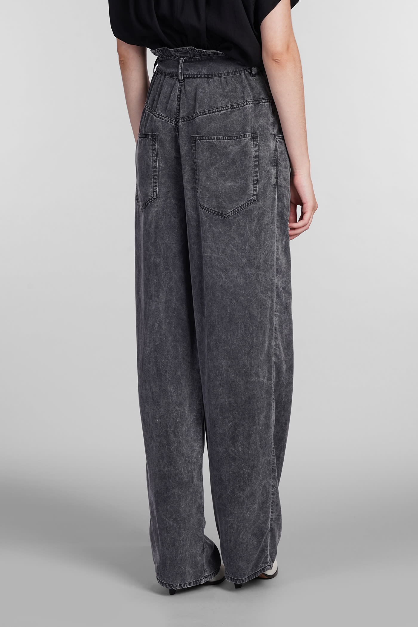 Shop Marant Etoile Priana Pants In Grey Cotton