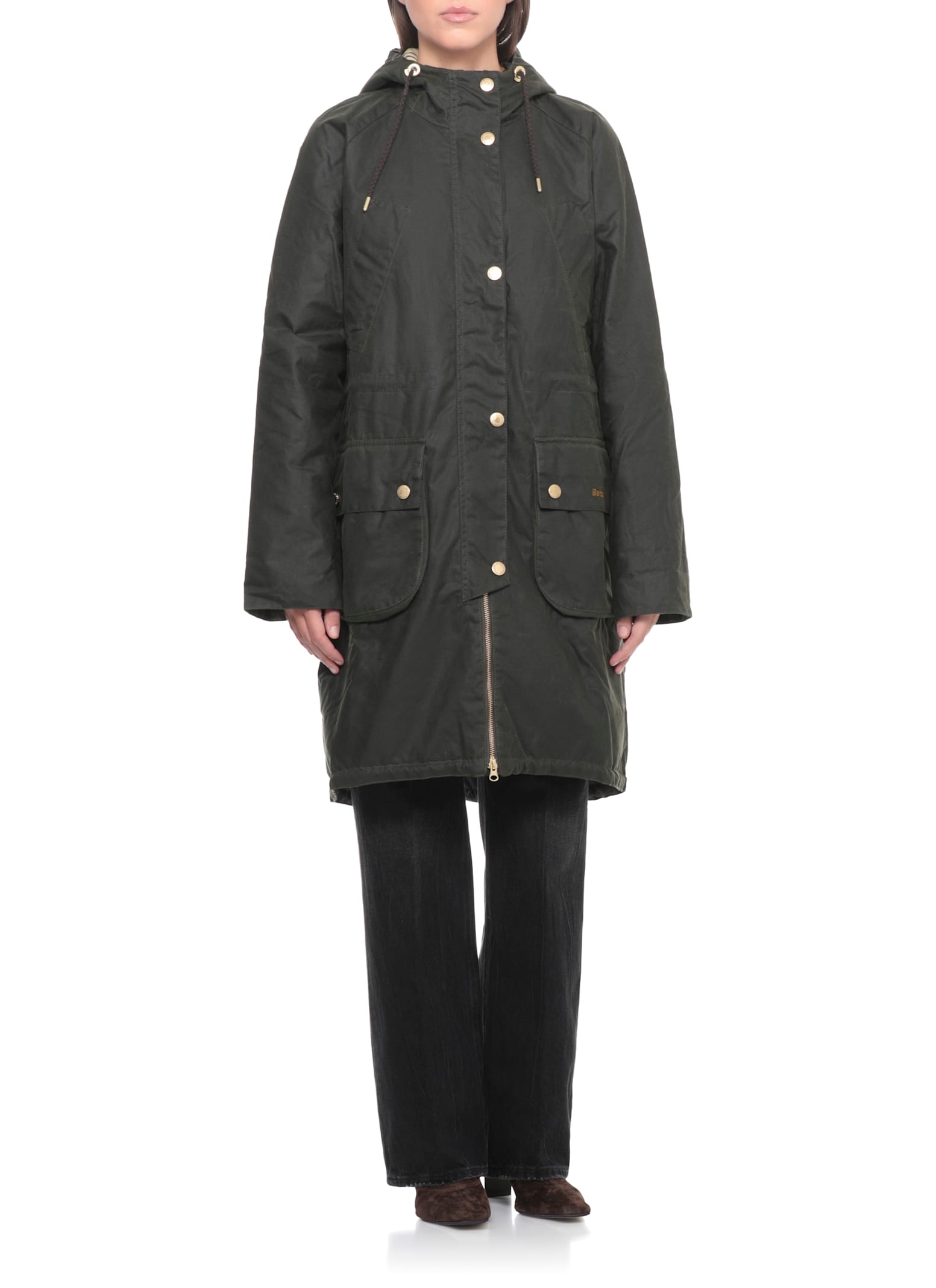 Barbour Marcy Raincoat In Green