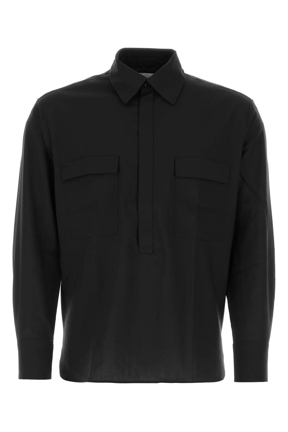 Black Wool Shirt