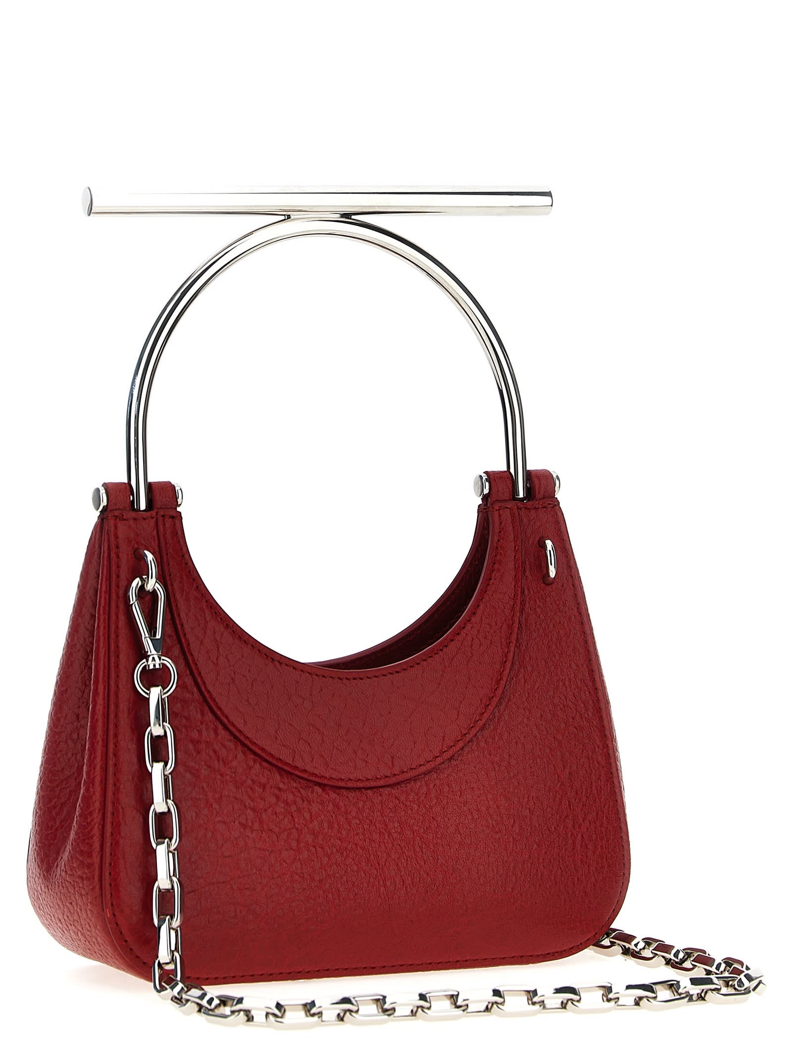 Shop Alexander Mcqueen Mini Cross-bar Handbag In Red