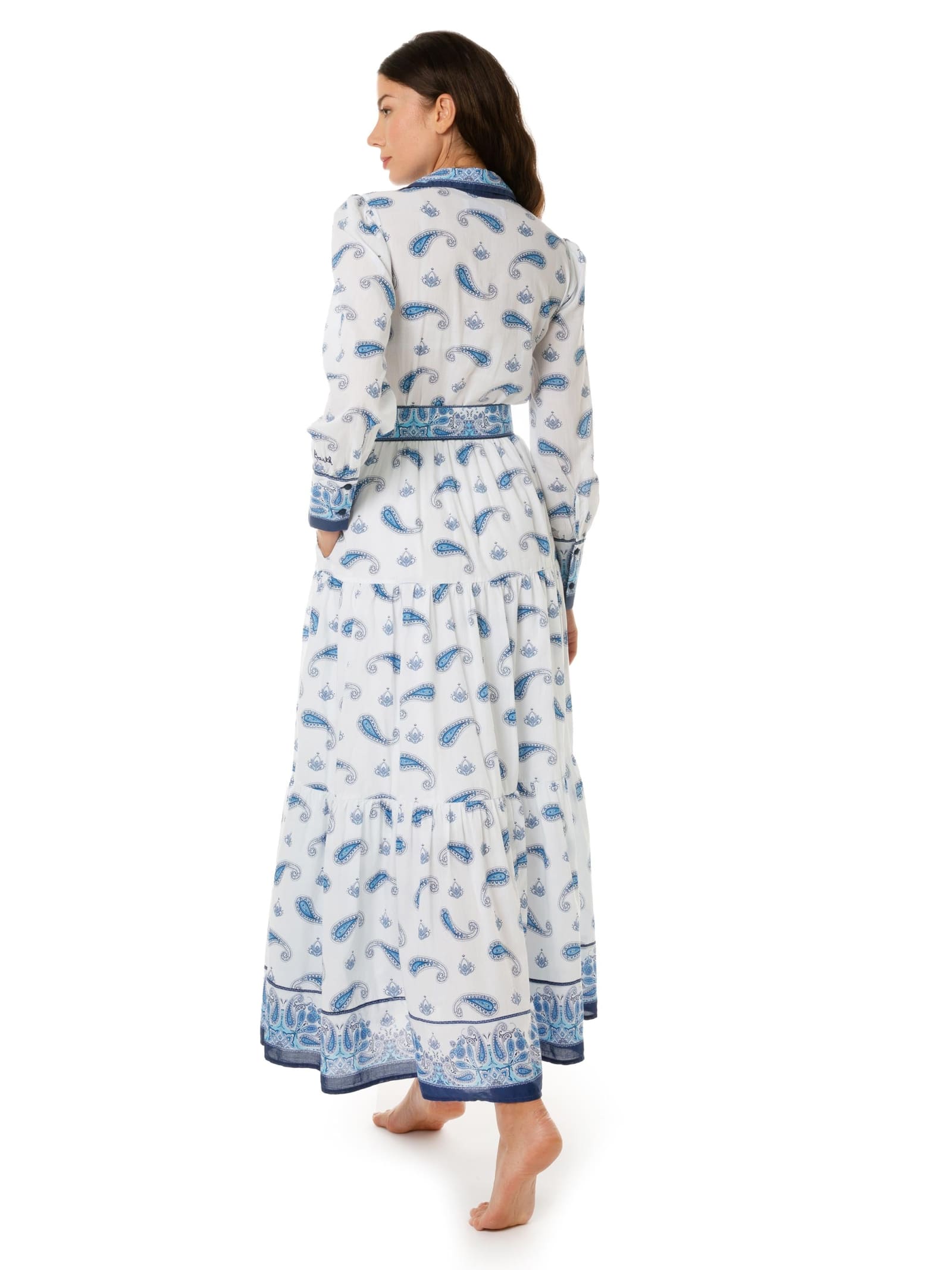 Mc2 Saint Barth Woman Long Dress With Paisley Print