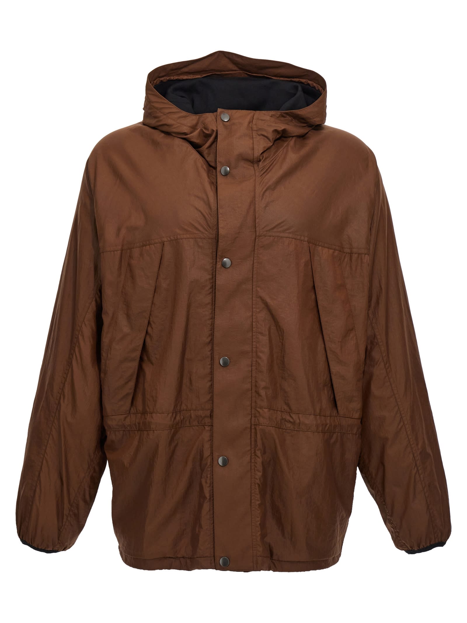 Shop Lemaire Soft Technical Blouson Jacket In Brown