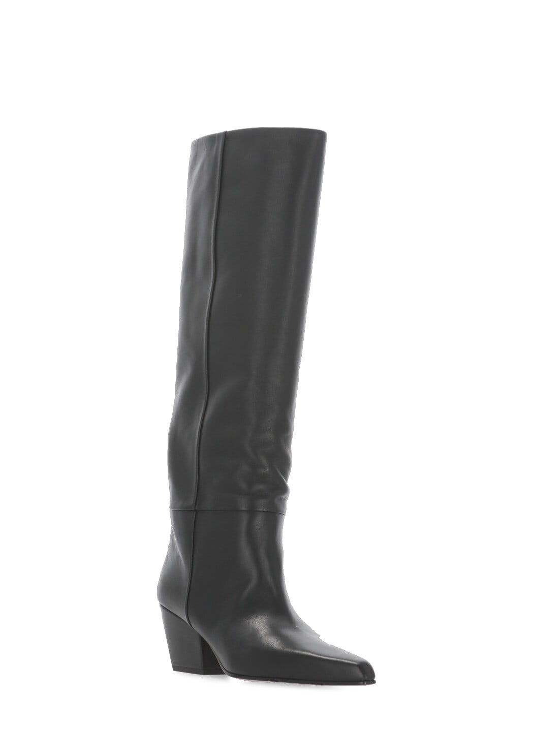 Paris Texas Jane Knee-high Leather Texan Heel Boots In Nude