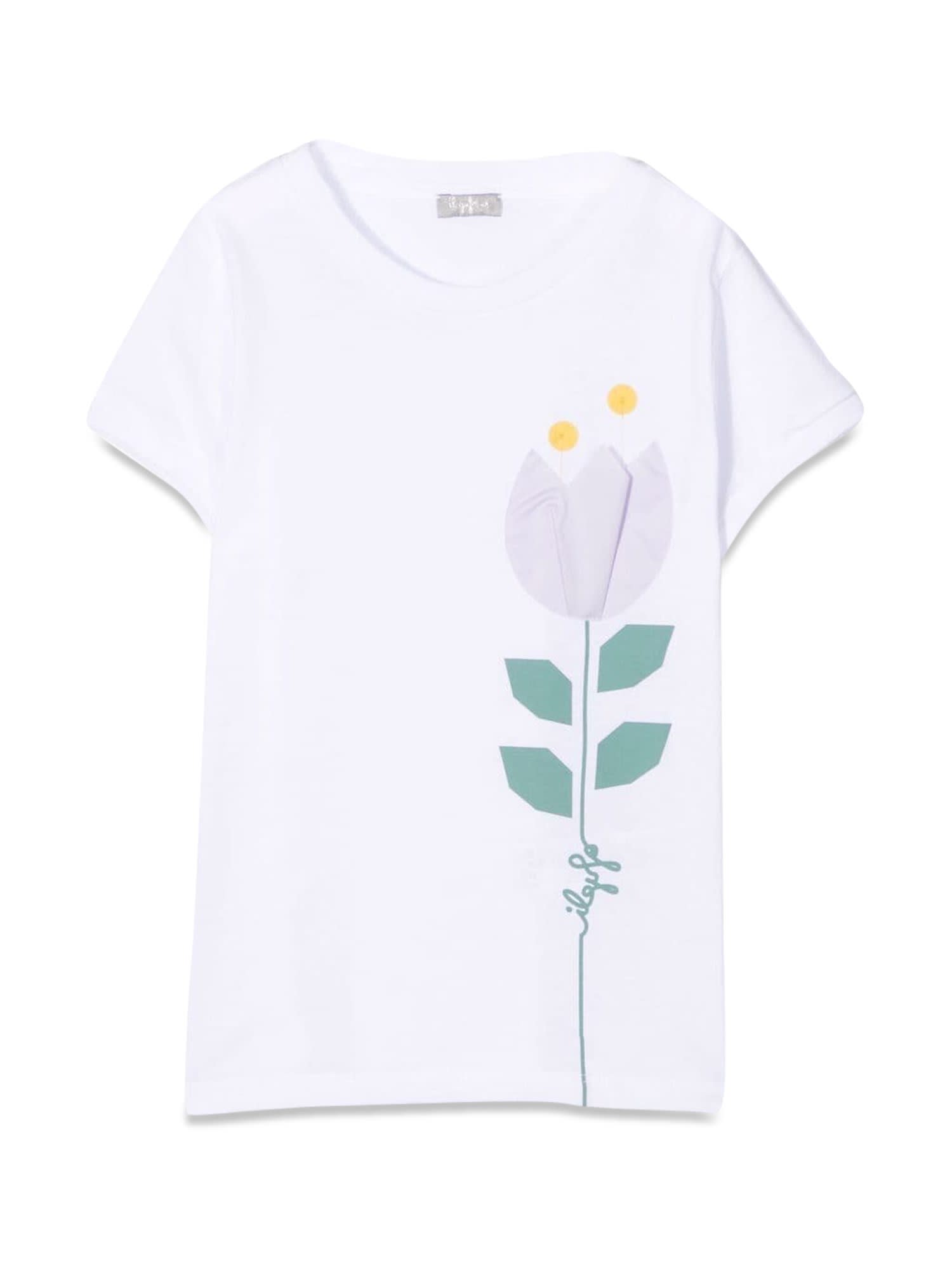 Il Gufo T-shirt M/short White/lilac