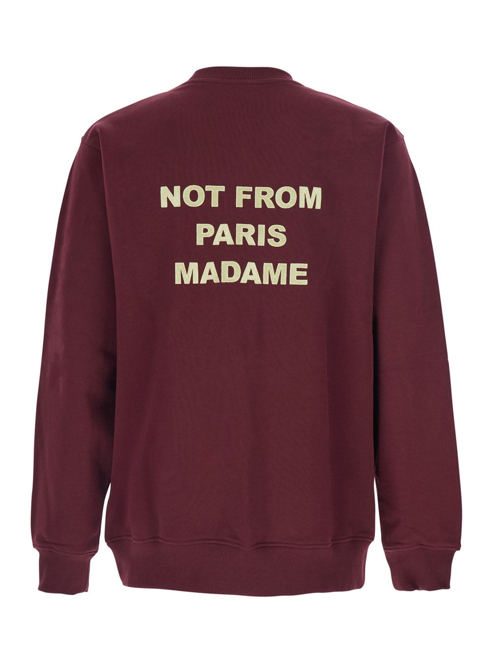 Drôle De Monsieur Drole De Monsieur Sweatshirt Not From Paris Madame In Burgundy